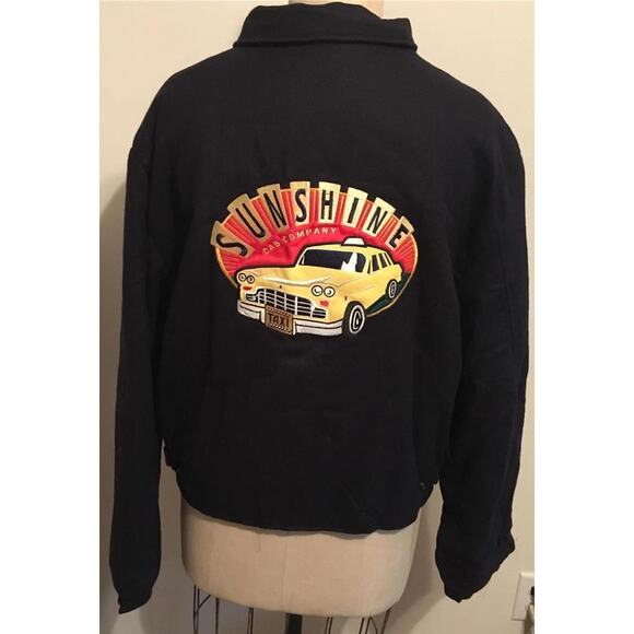 Vintage 90's Nick at Nite Classic TV Taxi Sunshine Cab Company Bomber Jacket L